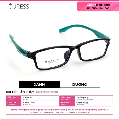 Gọng kính nhựa 2266 thời trang nam nữ siêu nhẹ siêu bền OURESS