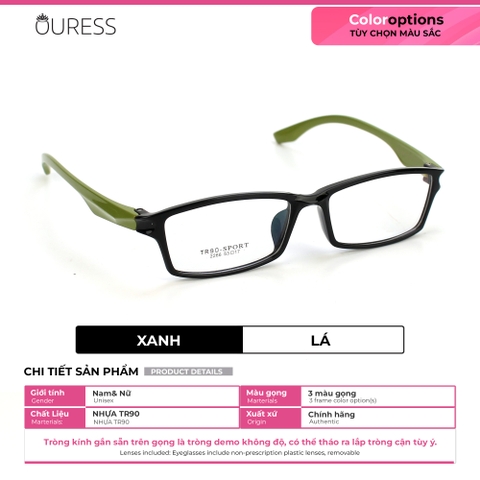 Gọng kính nhựa 2266 thời trang nam nữ siêu nhẹ siêu bền OURESS