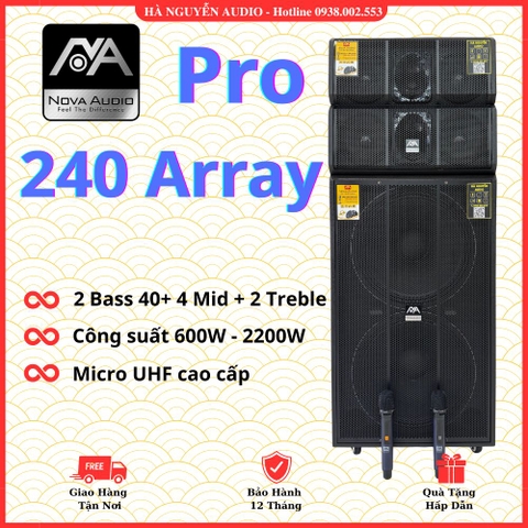 Loa Karaoke Kéo 4 Tấc Đôi NOVA Pro-240 Array
