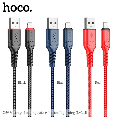 HOCO X59 IPHONE 2M - CÁP DÙ USB TO LIGHTNING