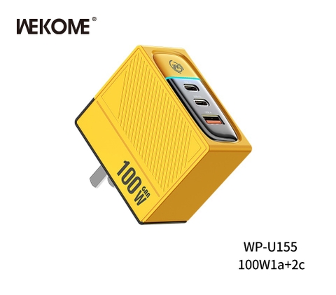 WP-U155 CỦ SẠC GAN 3 CỔNG 100W 2C+U