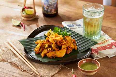 Mực tươi xóc khô gà