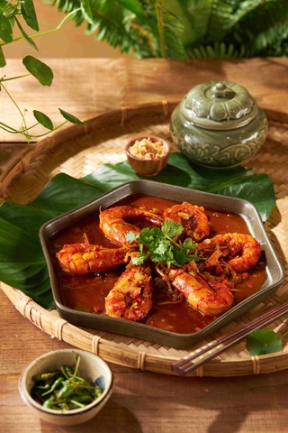 Tôm sốt me tam vị