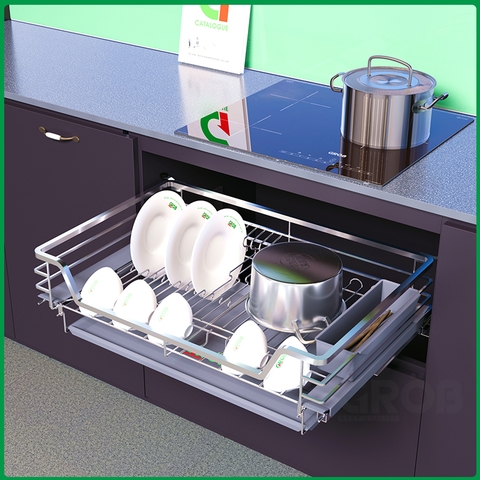 KỆ ĐỰNG BÁT ĐĨA ĐA NĂNG NAN VUÔNG SUS304