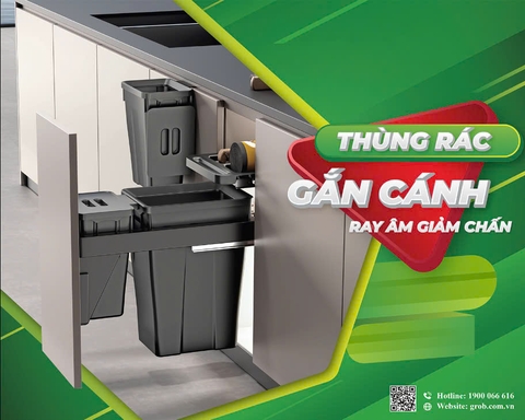 THÙNG ĐỰNG RÁC RAY ÂM GIẢM CHẤN