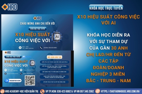 “X10 HIỆU SUẤT CÔNG VIỆC VỚI AI” – KHÓA HỌC BÙNG NỔ NĂNG LƯỢNG VÀ GIÁ TRỊ THỰC TIỄN