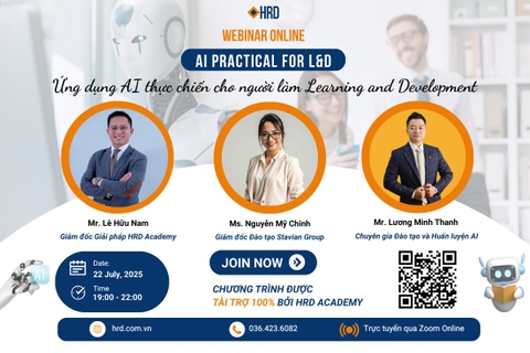 WEBINAR ONLINE: “AI PRACTICAL FOR L&D - Ứng dụng AI thực chiến cho Người làm Learning & Development