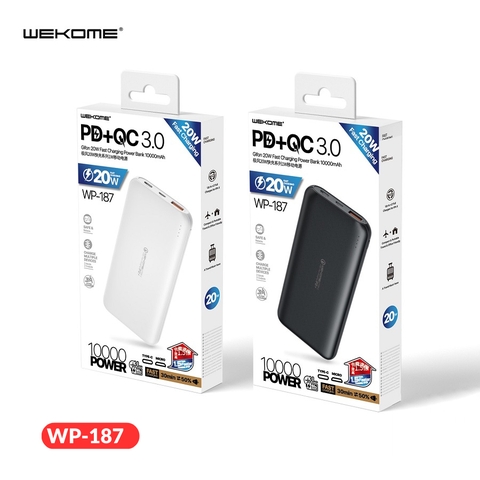 Pin sạc Dự Phòng WP-187 WEKOME 10000 mAh