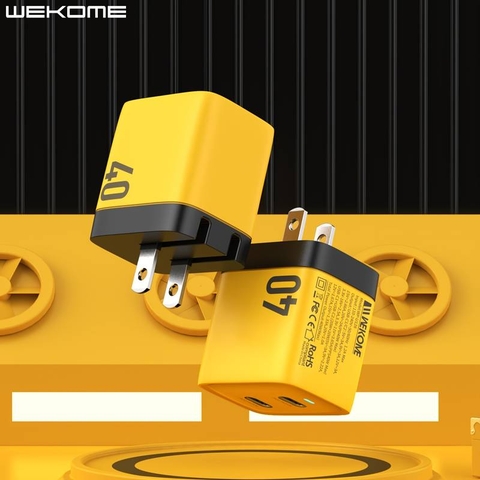 Cốc sạc nhanh Wekome Gan WP-U128 PD 40W 2C
