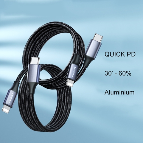 Cáp PISEN Quick USB-C To Lightning 3A 1200mm CL-PD06-1200