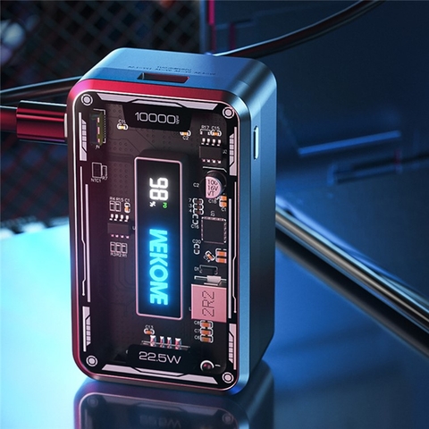 Pin dự phòng trong suốt Wekome WP-395 10000 mAh