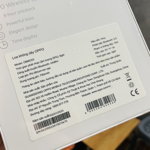 Loa bluetooth OPPO OBMC03 chính hãng kiêm đồng hồ