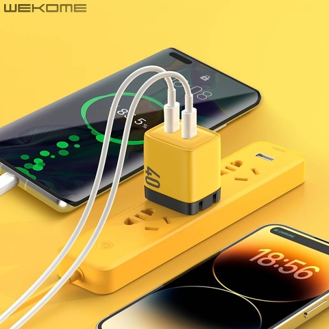 Cốc sạc nhanh Wekome Gan WP-U128 PD 40W 2C