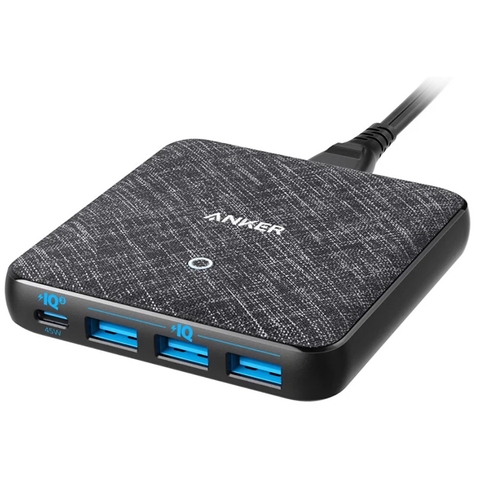 Sạc 4 Cổng Anker PowerPort Atom III Slim 65W PIQ 3.0 & GaN - A2045