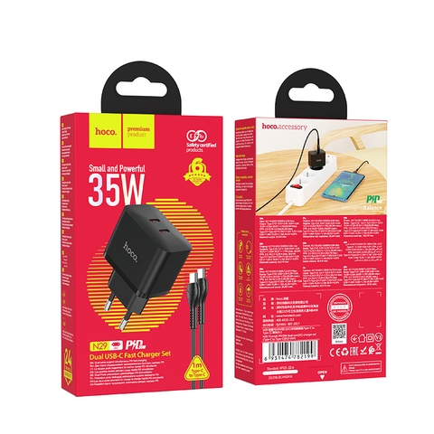Bộ sạc Hoco N29 PD 35W kèm cáp C to C