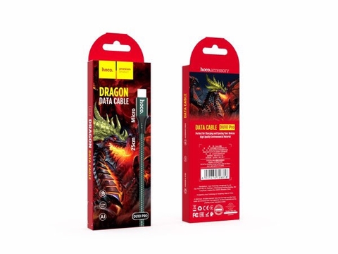 Cáp ngắn 25cm USB A to C - Hoco DU10 PRO