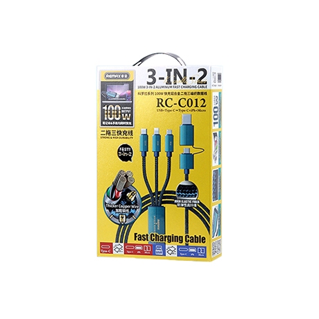 Cáp sạc nhanh đa năng 3 in 2 Remax RC-C012