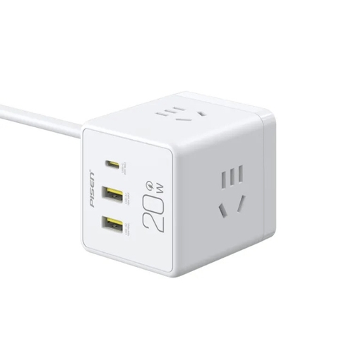 Sạc để bàn kết hợp ổ cắm điện PISEN Smart Rubik Cube (LH-KF02)