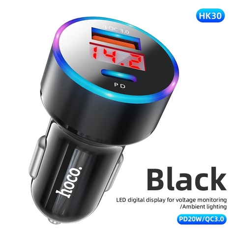 Cốc Sạc Xe Hơi Hoco HK30