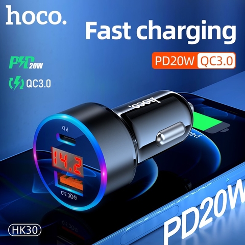 Cốc Sạc Xe Hơi Hoco HK30