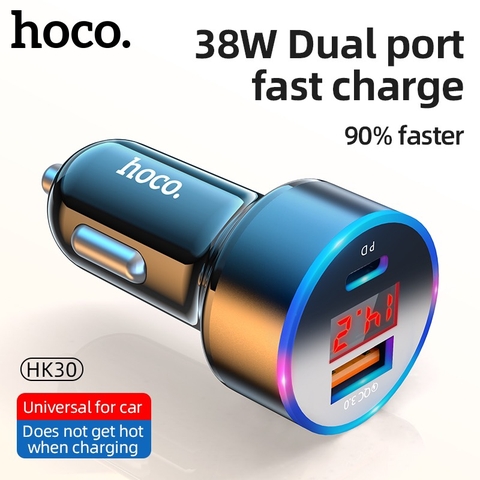 Cốc Sạc Xe Hơi Hoco HK30