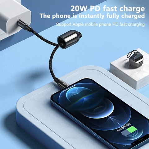 Cáp sạc nhanh Remax RC-140i C to Lightning PD 20W dài 20 cm