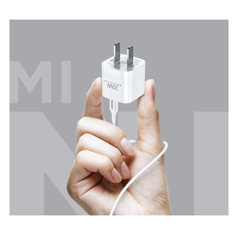 Bộ sạc Pisen Quick Ice Crystal PD 20W (KPD201)