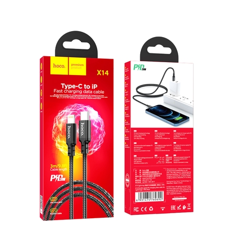 Cáp C to Lightning PD 20W Hoco X14 dài 3 mét