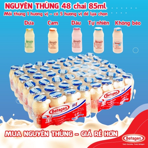 Sữa lên men tự nhiên Betagen Light 85ml