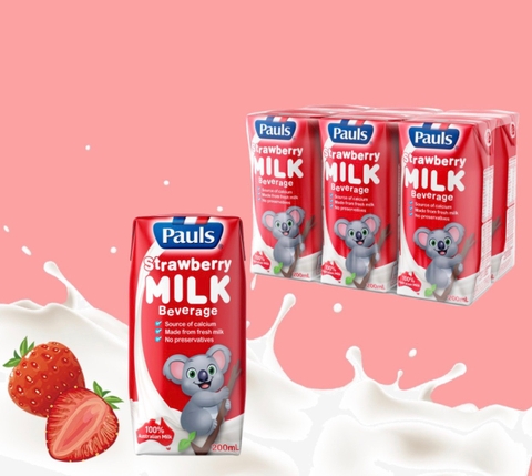 Sữa Tươi Pauls Hương Dâu 200ml