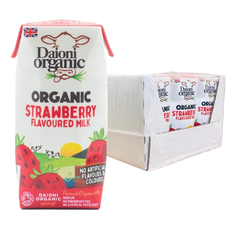 SỮA HỮU CƠ TÁCH BÉO DAIONI VỊ DÂU 200ml