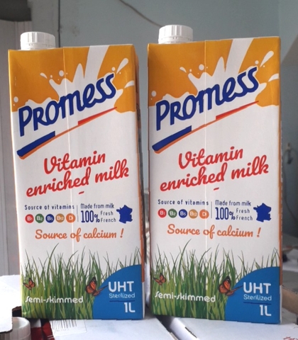 Sữa Tươi Promess Ít béo Giàu Vitamin 1 Lít