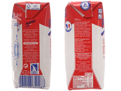 Sữa Tươi Promess Nguyên Kem 200ml