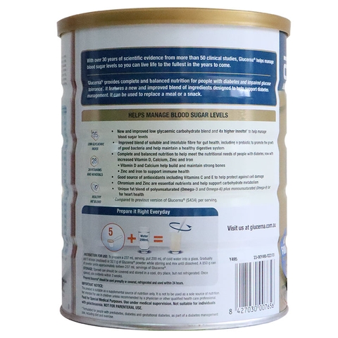 Sữa Bột Glucerna Úc Dành Cho Người Tiểu Đường 850G Abbott