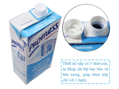 Sữa Tươi Promess Ít béo 1 Lít