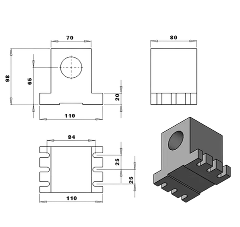 Đầu chia độ trục A – Mâm Cặp D80 – Lỗ Xuyên 16mm