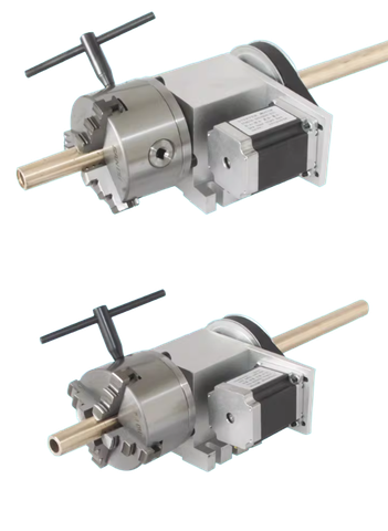 Đầu Chia Độ CNC Trục A – Mâm Cặp D100, Lỗ Xuyên 22mm