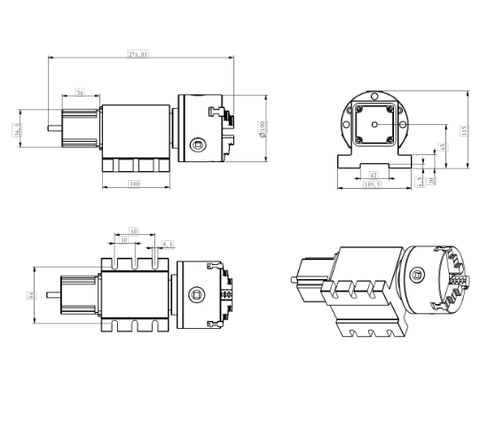 Trục Thứ Tư CNC Harmonic Drive 17-50-100A(B)