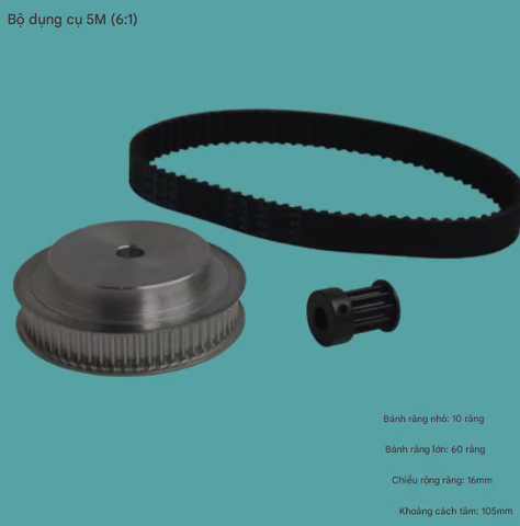 Bộ Ròng Rọc Đồng Bộ HTD5M (Tỷ Lệ 3:1 – 4:1 – 6:1)