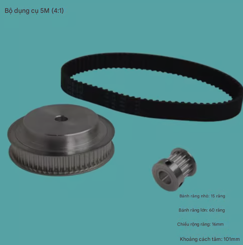 Bộ Ròng Rọc Đồng Bộ HTD5M (Tỷ Lệ 3:1 – 4:1 – 6:1)