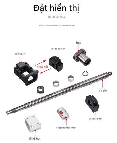 Gối đỡ vít me bi CNC (Ball Screw Support Unit – BK/BF Housing)