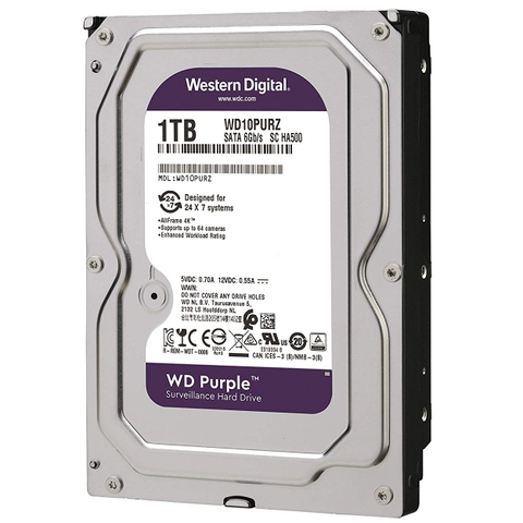 Ổ cứng HDD 1TB Western Digital WD Purple (Chuyên Camera)