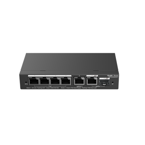 Layer 2 Smart Managed PoE Switch 6 Cổng RUIJIE RG-ES206GS-P