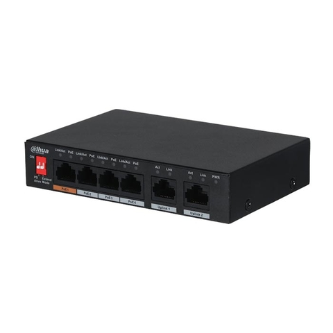 Switch POE 4 cổng 10/100Mbps DAHUA DH-PFS3006-4ET-60