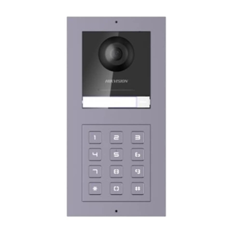Nút bấm IP Hikvison DS-KIS2500 cho chung cư 500 căn hộ riêng biệt, thiết kế sang trọng (Lắp âm tường)