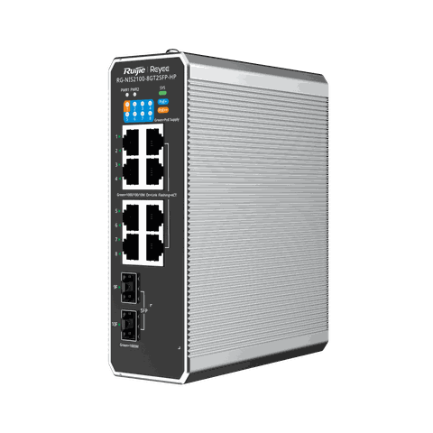 Thiết bị mạng Switch công nghiệp Layer 2 Ruijie RG-NIS2100-8GT2SFP-HP