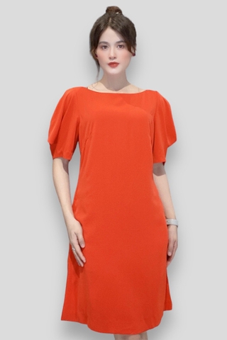 Đầm suôn cổ thuyền tay đổ