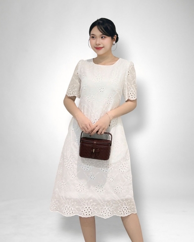 Đầm suông cổ tròn tay ngắn lai ruade 2l