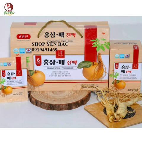 NƯỚC HỒNG SÂM LÊ RED GINSENG PEAR LIQUID 30 GÓI x 50ML