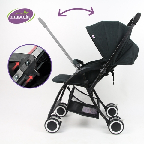 Xe đẩy 2 chiều SIÊU NHẸ, CHỐNG TIA UV Mastela Premium T05S (màu đen)